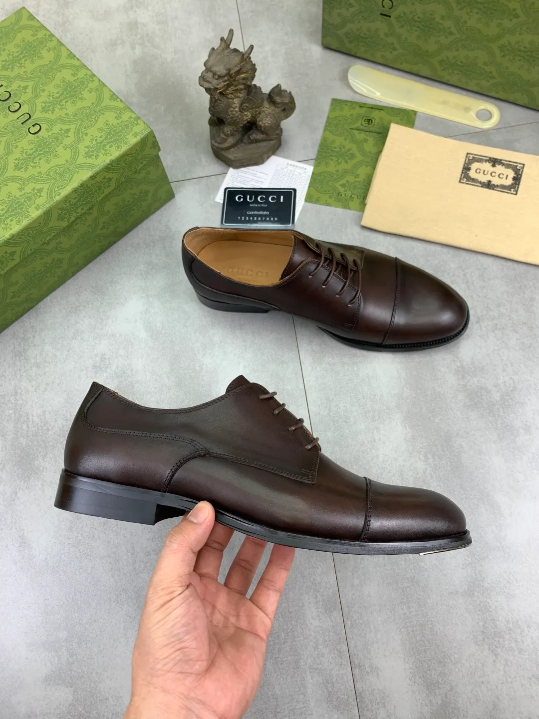 Men's men's shoes 💰P640 [New style] Water dyed cowhide 💰💎💎💎 [Gucci] GUCCI high-end men's formal business leather shoes, original order 1:1! Original imported high-end open-edge beaded calfskin, original metal buckle, imported first-layer cowhide lining for feet. Original high-end outsole, men's shoe size: 39-44 (45 customized) black and brown colors available